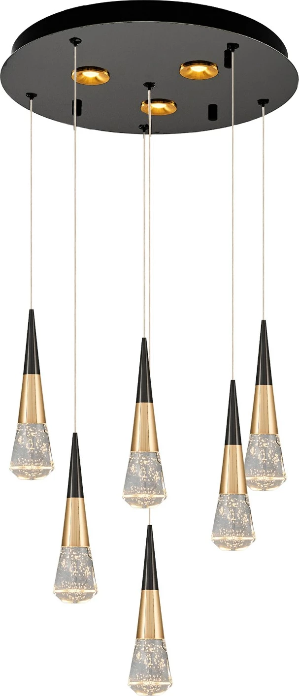 Llambë varëse Opviq, 2817-6A, platin e zezë, 40x120cm