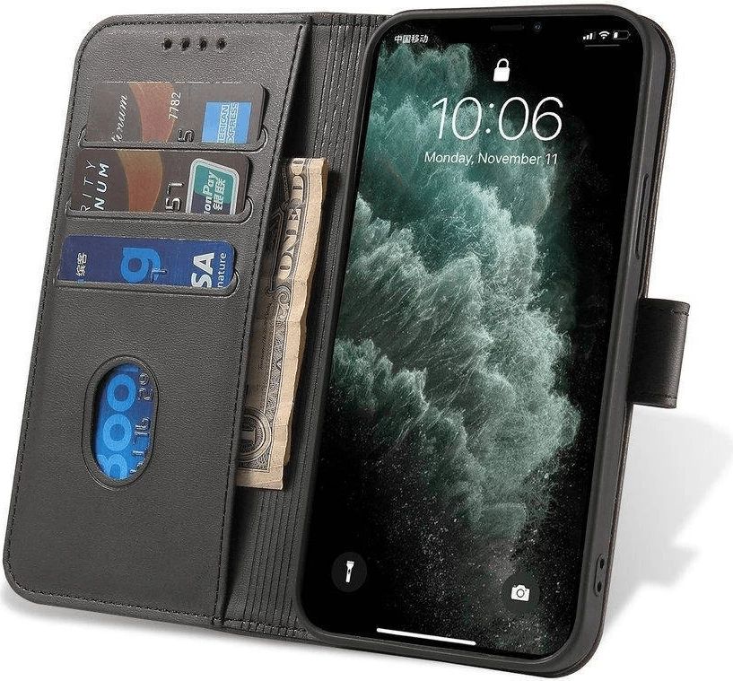 Mbështjellës wallet lëkure ONASI për Samsung Galaxy S20 FE G780, me magnet dhe stand, i zi