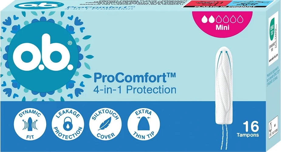 Tamponë për femra O.B. ProComfort Mini, 16 copë