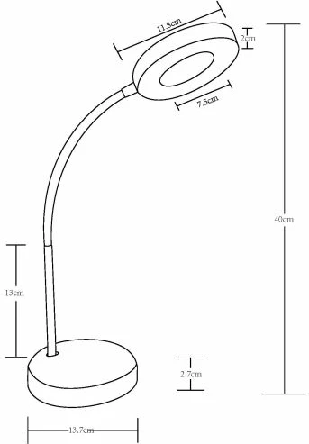 Llambë tavoline ASALITE ASAL0203 6W 4000K 500lm, e bardhë
