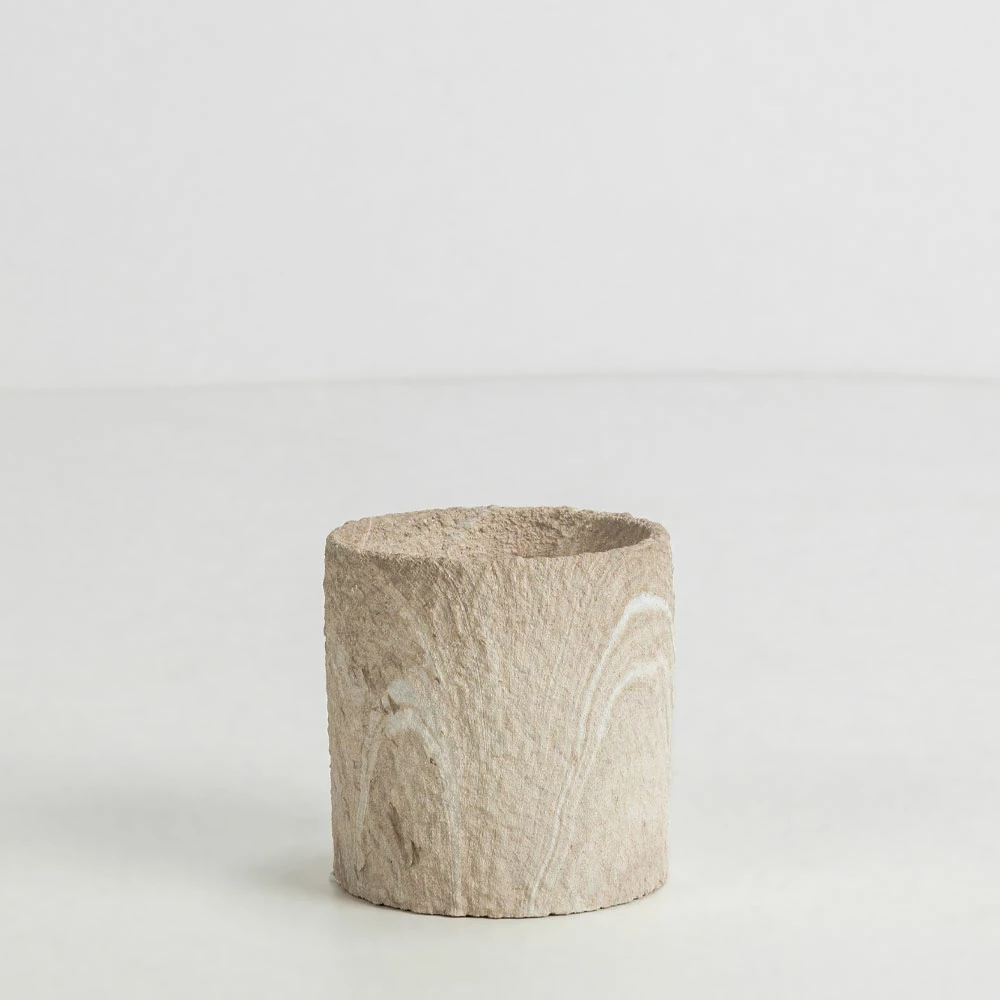 Set vazo për bimë PUMOR, 3 copë, qeramikë, bezhë-bardhë, 18x18x18cm