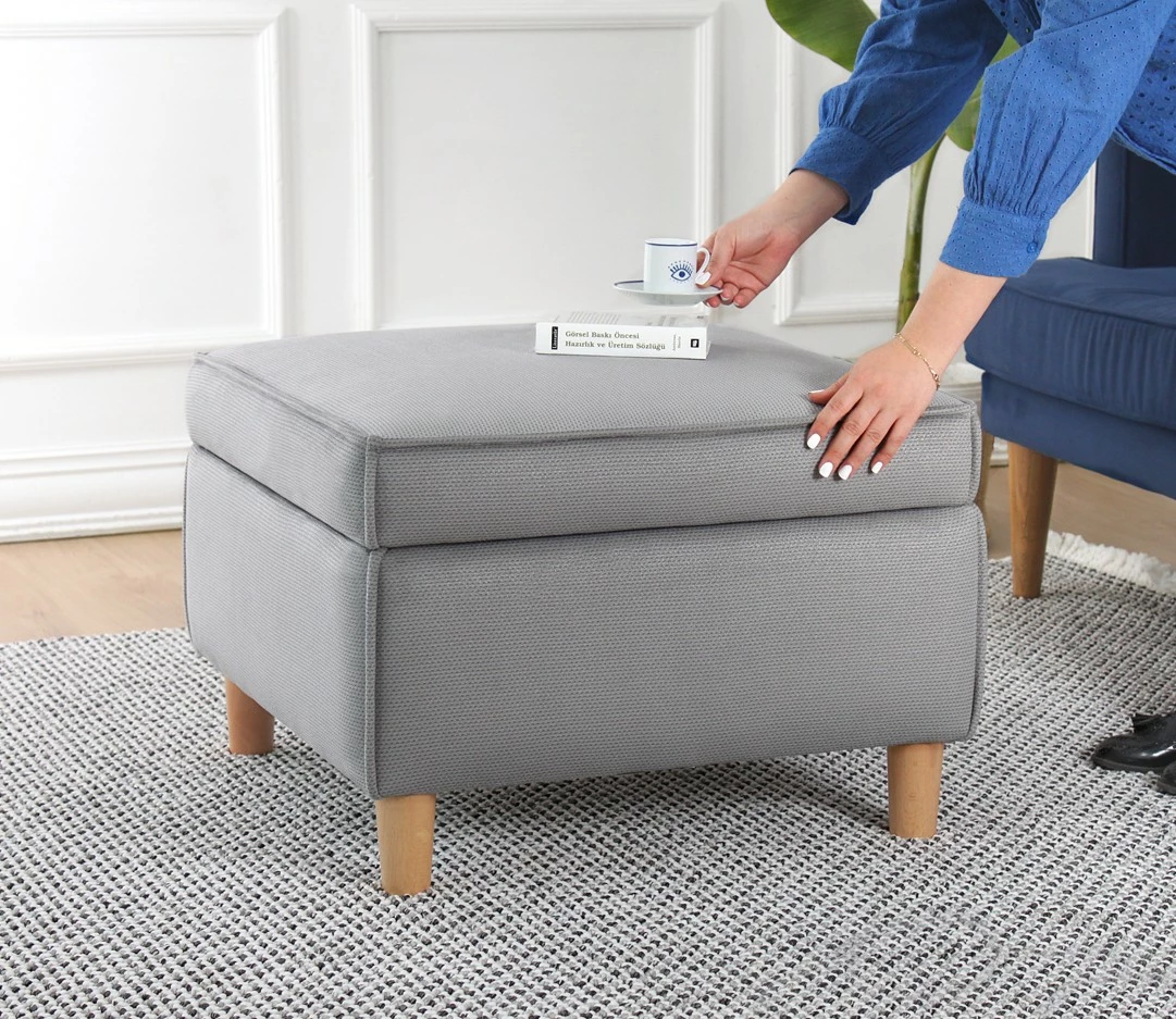 Puf Atelier del Sofa, ngjyrë gri, Roscen