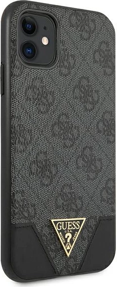 Mbështjellës Guess 4G Triangle Collection për iPhone 11/XR, 6.1", Gri