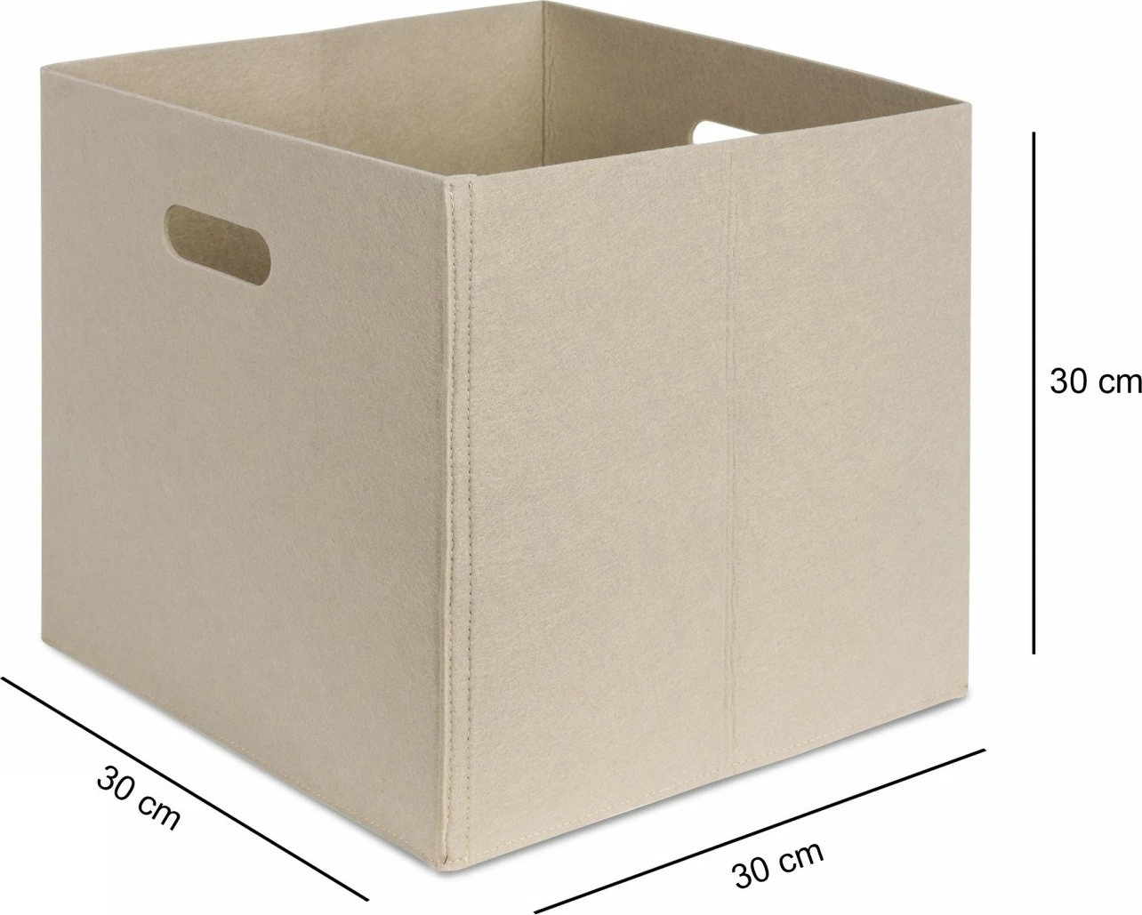 Shportë organizuese prej ndjese, ngjyrë krem, Aberto Design, HMY-6365, 30x30x30cm