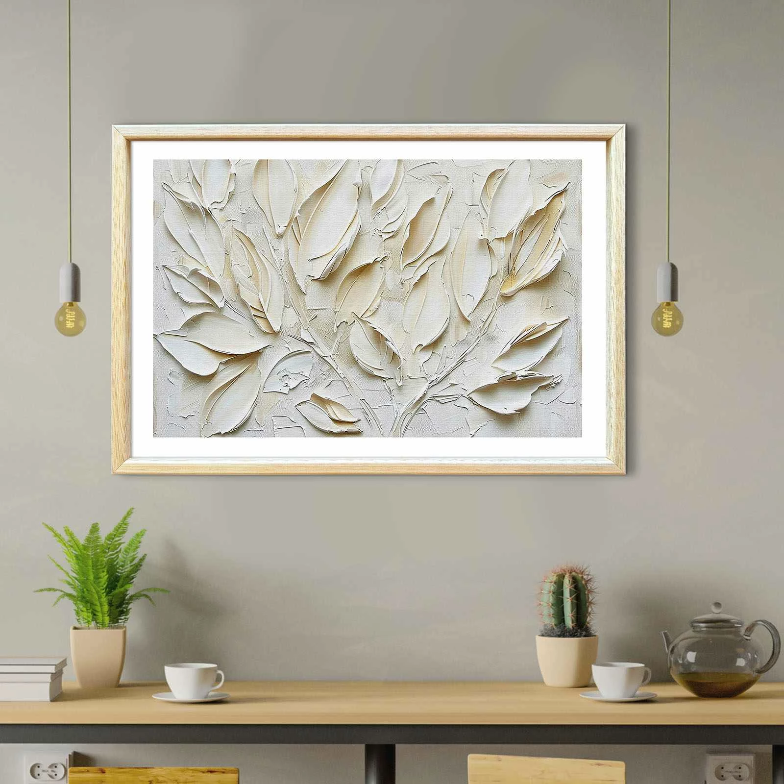 Pikturë dekorative me kornizë, MDF, Wallity, Ahswabisabi-026, 42x62cm
