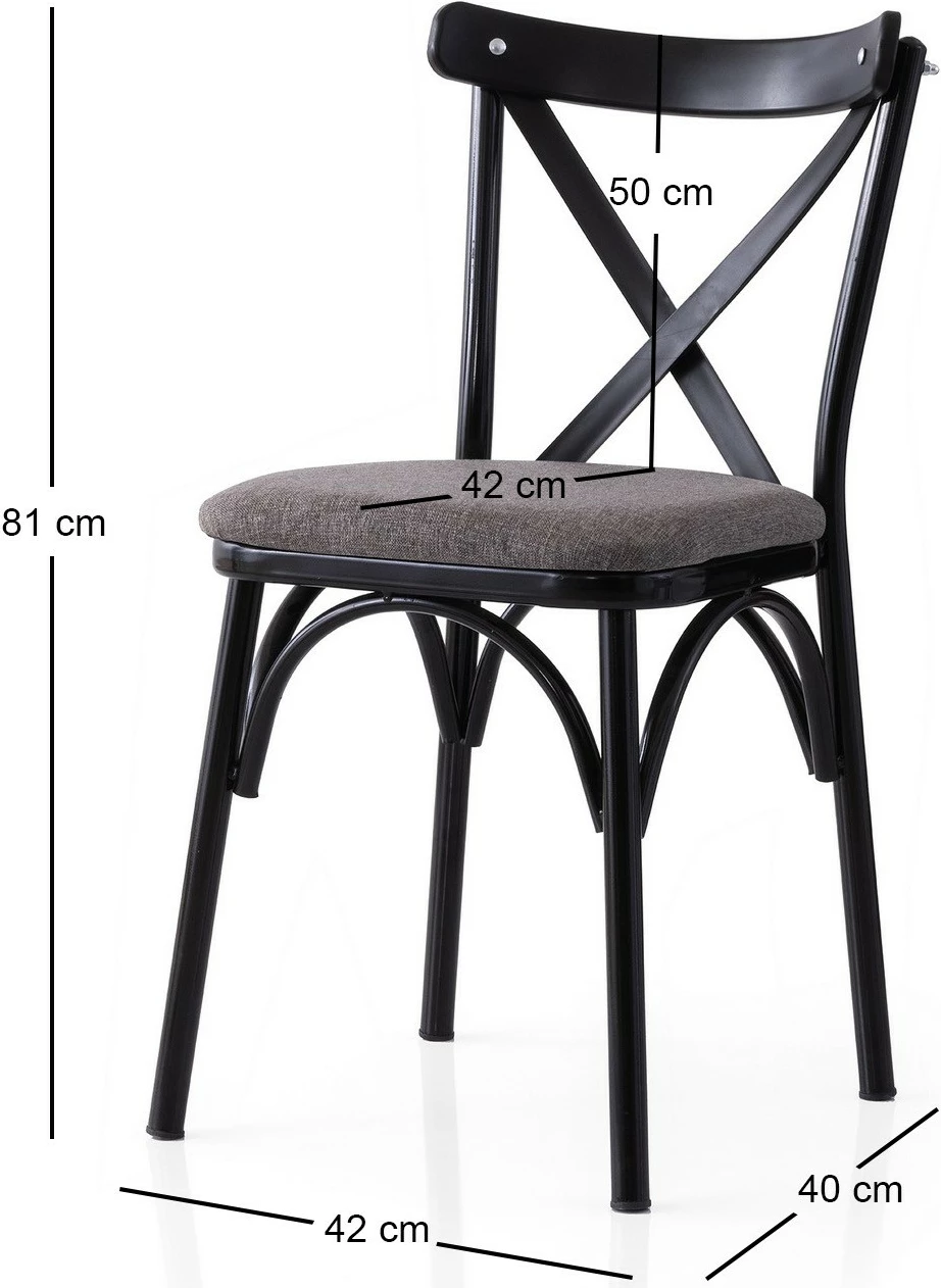 Set karrigash (2 copë), Skye Decor, e zezë dhe gri, Ekol - 291 V2