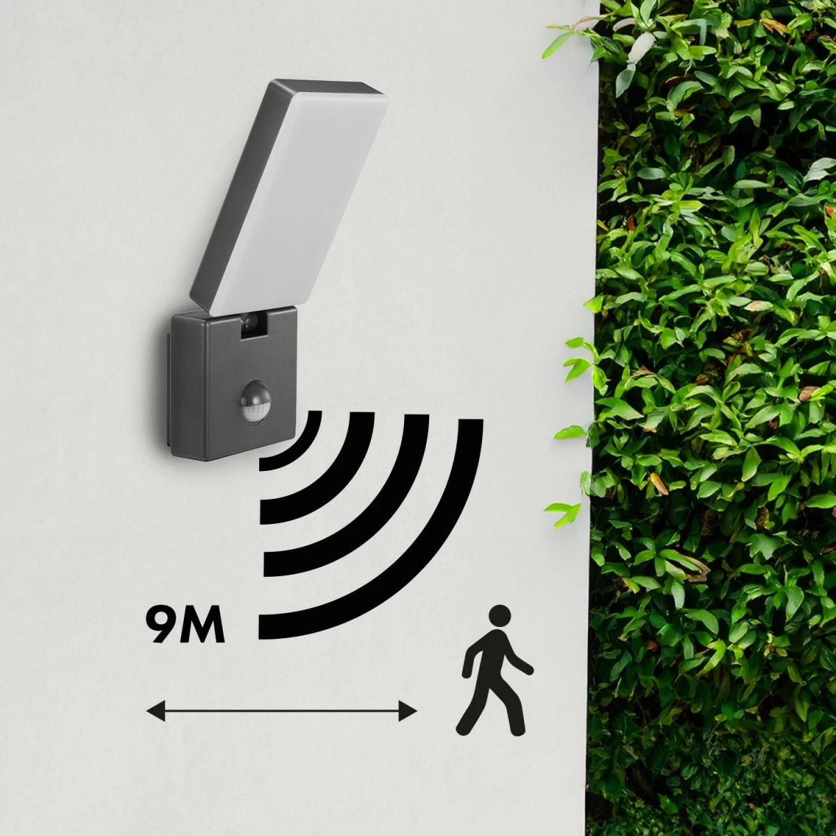 llambë LED me sensor lëvizjeje Maclean MCE516GR 10W IP65 4000K 800lm, gri