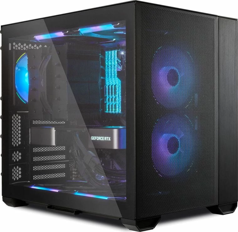 Kasë Lian Li O11 Air Mini Midi Tower, E-ATX/ATX/Micro-ATX/Mini-ITX, tempered glass, USB-C, e zezë