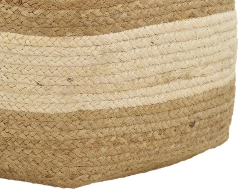 Puf karrige Sofian Inart bezhë 100% jute 40x40x40cm