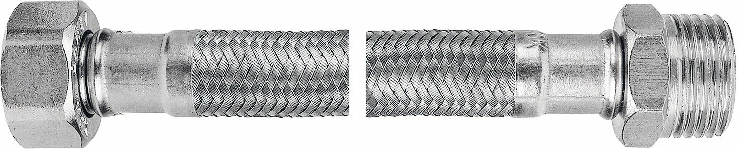 Zorrë lidhëse Ferro PWS21 GW/GZ 1/2" x 1/2" 30 cm, inox