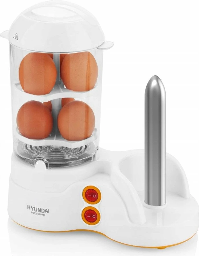 Aparat për hot dog Hyundai HDM110, 380W, deri 12 salsiçe, i bardhë