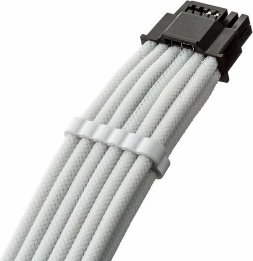 Kabllo furnizimi PCIe 12VHPWR 16-pin CableMod Universal Pro ModMesh, 16-pin në 16-pin, 90° konektor, 60 cm, StealthSense, e bardhë, Variant A