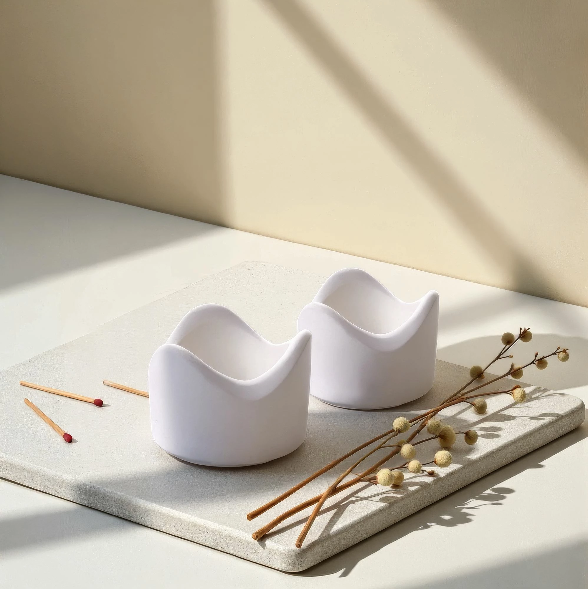 Set qirinjash (6 copë), të bardhë, Evila Originals, Parasole 6'li Tealight'li