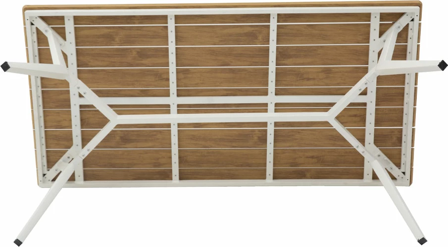 Tavolinë Bridge, e bardhë-natyrale, 180x90x75cm