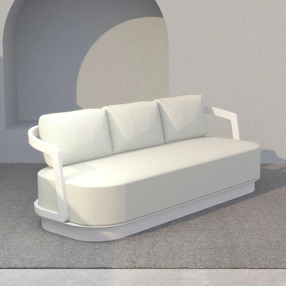 Set lounge TORRE 1+2+2, ngjyrë e bardhë e zbehtë, 198x81x66cm