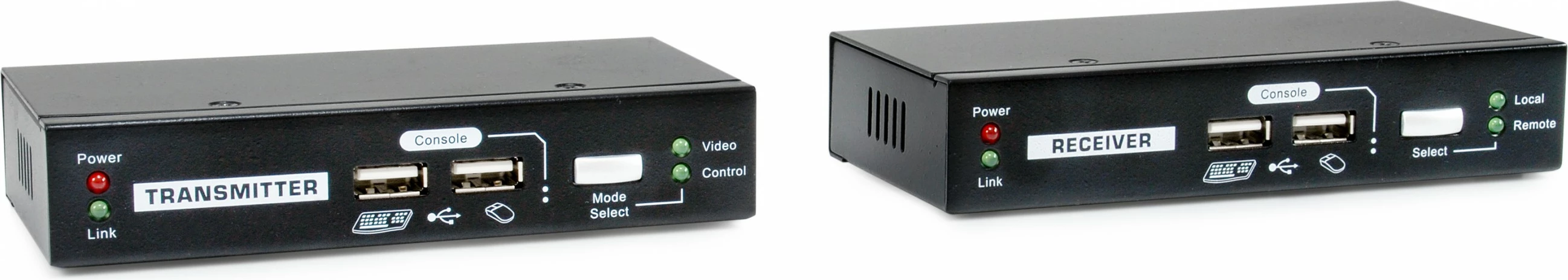 KVM Extender LevelOne KVM-9036, Transmetues dhe pranues, i lidhur me kabllo, 100 m, i zi