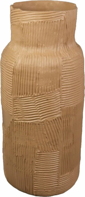 Vazo dekorative ACCUR, ngjyrë mjaltë, 20.5x20.5x46cm, polirezine