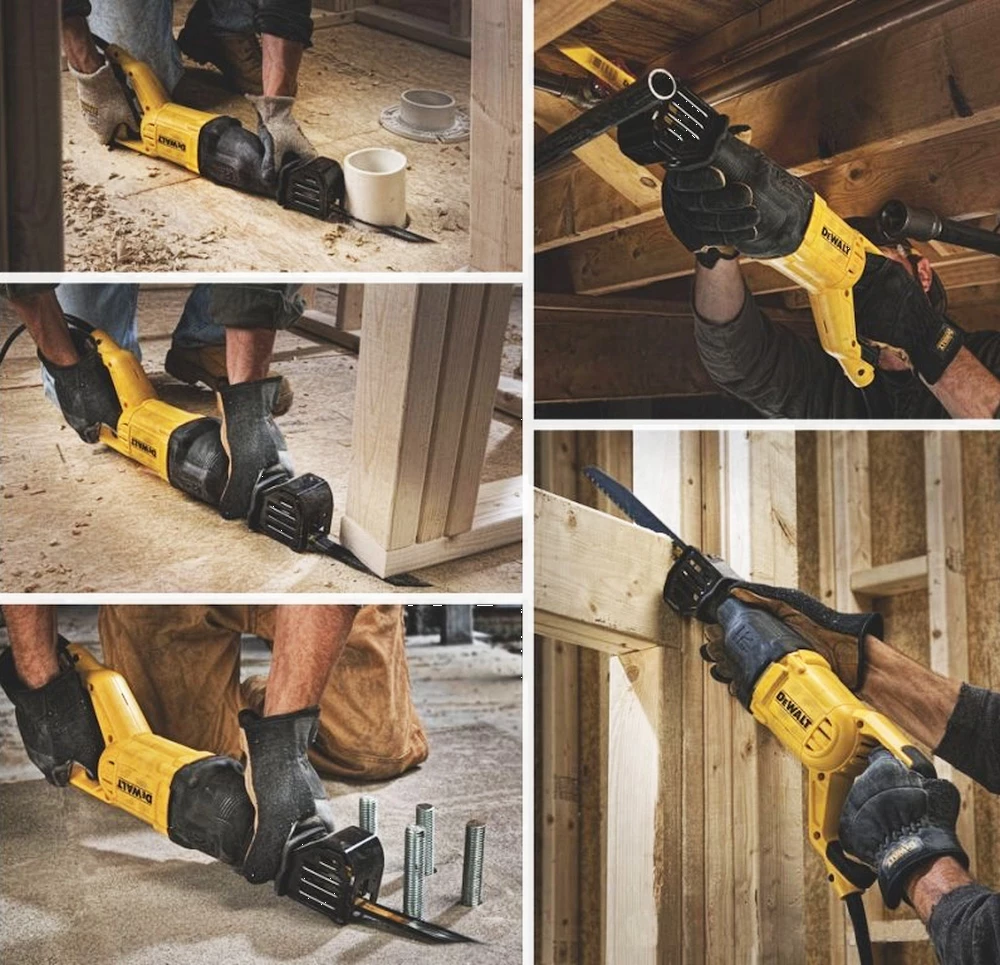 Sharrë reciproke DeWalt DWE305PK 1100 W, goditje 29 mm, me kuti transporti, e verdhë/zezë