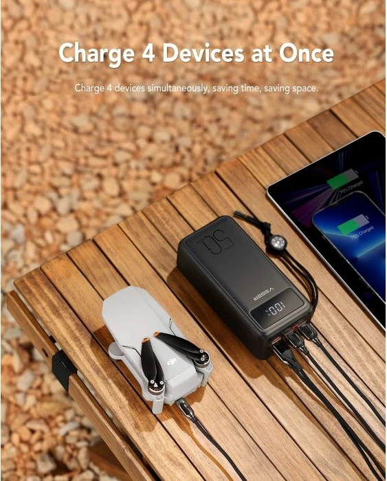 Powerbank VEGER W5001 Tank Lite 50000 mAh 22.5W, e zezë