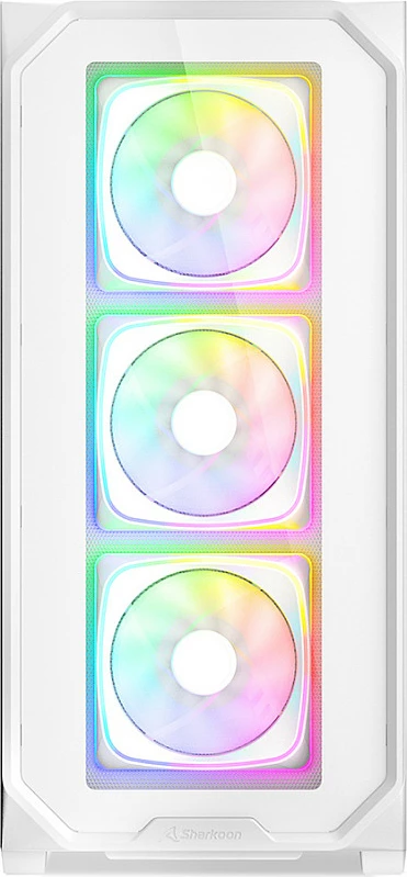 Kasë SHARKOON AK5G RGB, Midi Tower, bardhë, xham i temperuar, RGB