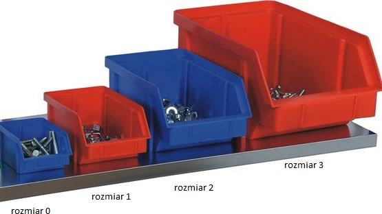Kuti ruajtjeje plastike NoName Size 2, blu, 1 copë