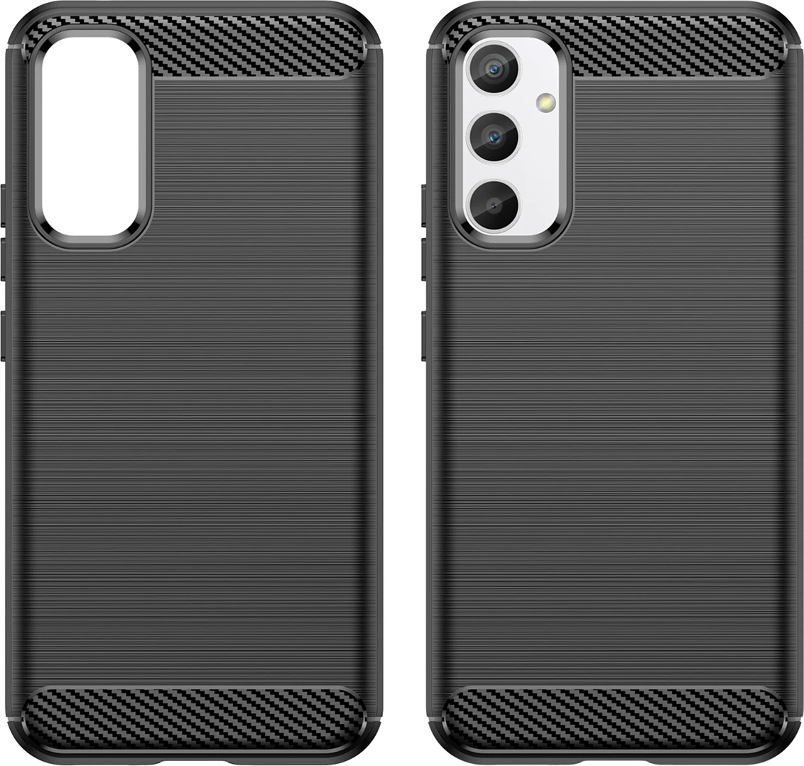 Mbështjellës Hurtel Carbon Case për Realme 10 Pro, TPU, i zi