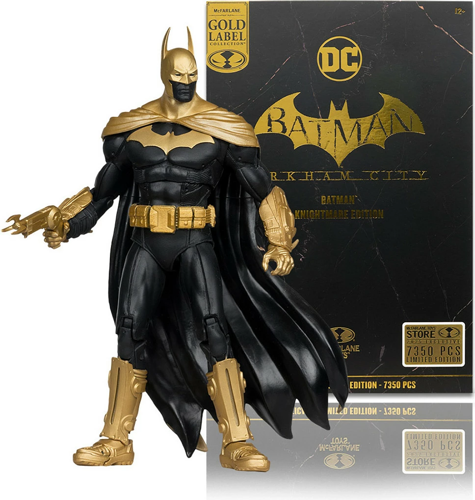 Figurinë aksioni McFarlane DC Multiverse Batman Arkham City, 178 mm, e zezë/artë
