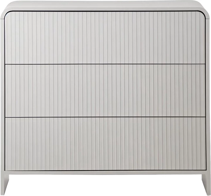 Komodë Zeplen, MDF, ngjyrë e bardhë, 80x40x75cm