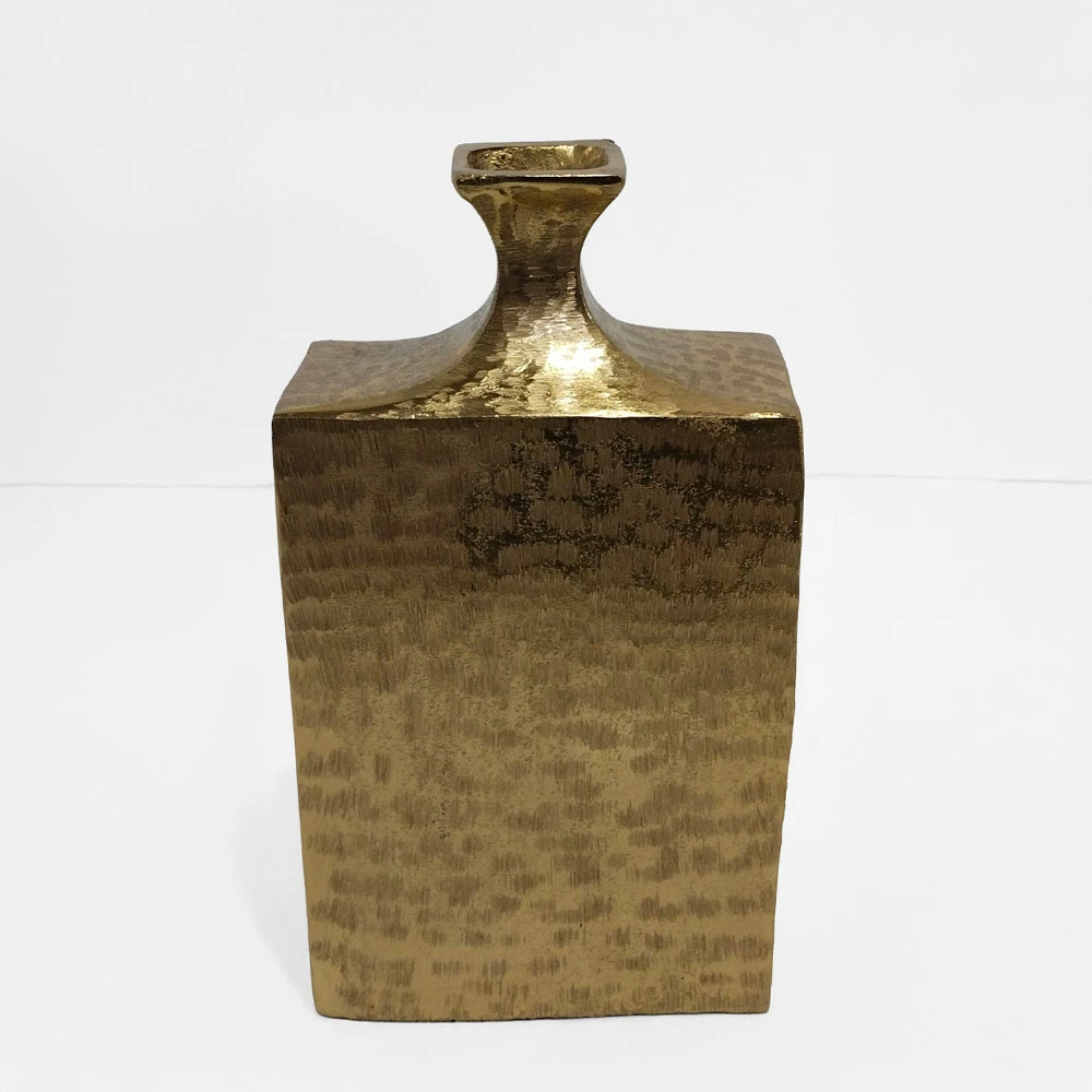 Vazo shishe, alumin, ngjyrë ari, 19x10x36cm