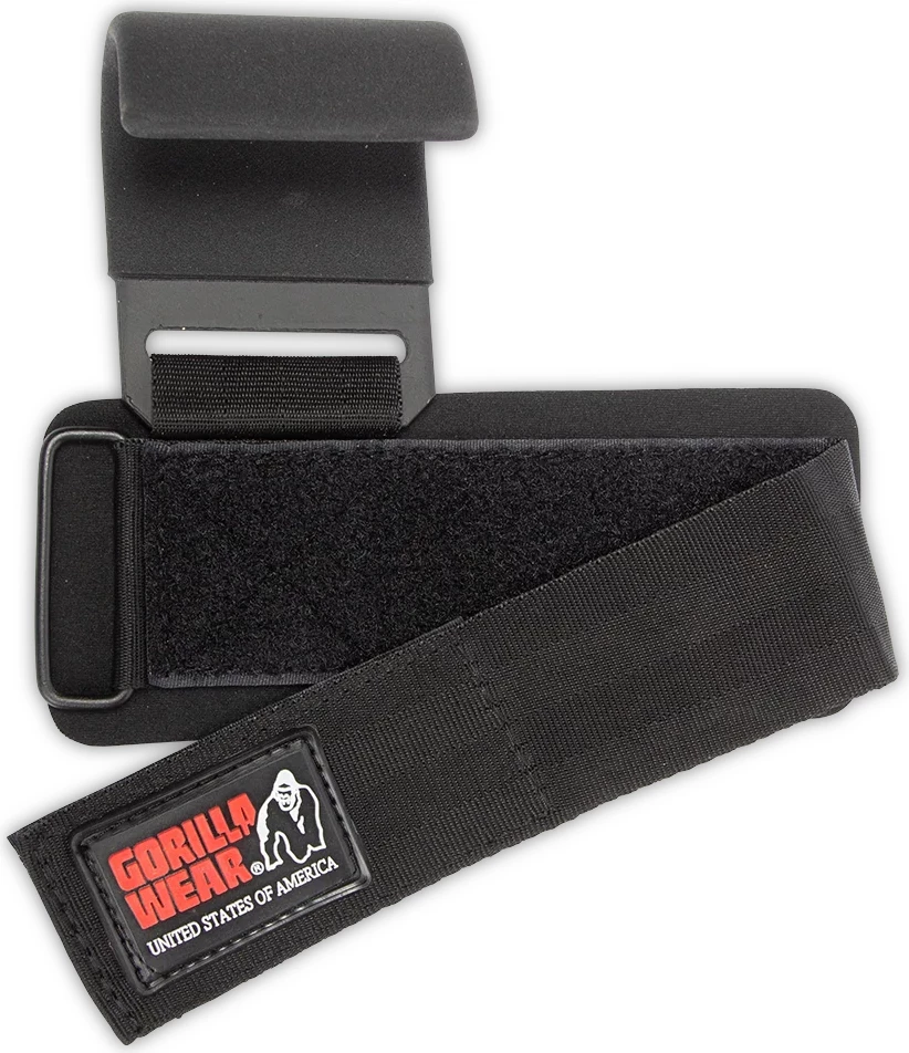 Weight Lifting Hooks - Black- Red