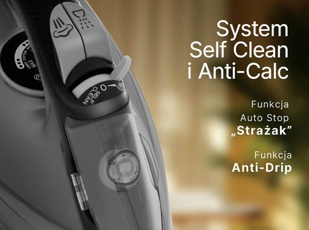 Hekur me avull, Lafe, GlidePro LAFZEL47582, 2600W, shollë qeramike, depozitë 600 ml, i zi