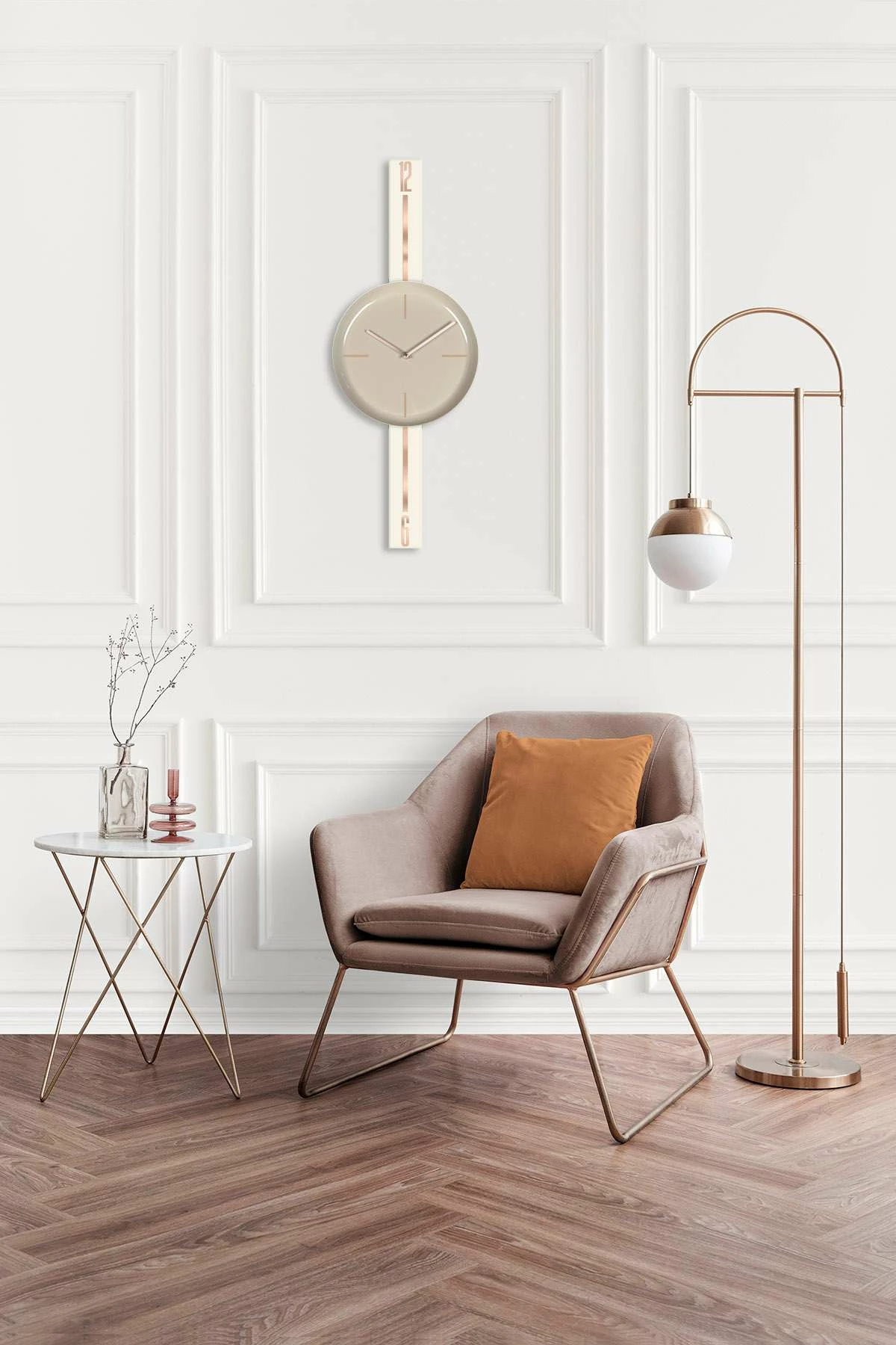 Orë muri dekorative Wallity, Vlnt103Krcp, krem & kapuçino