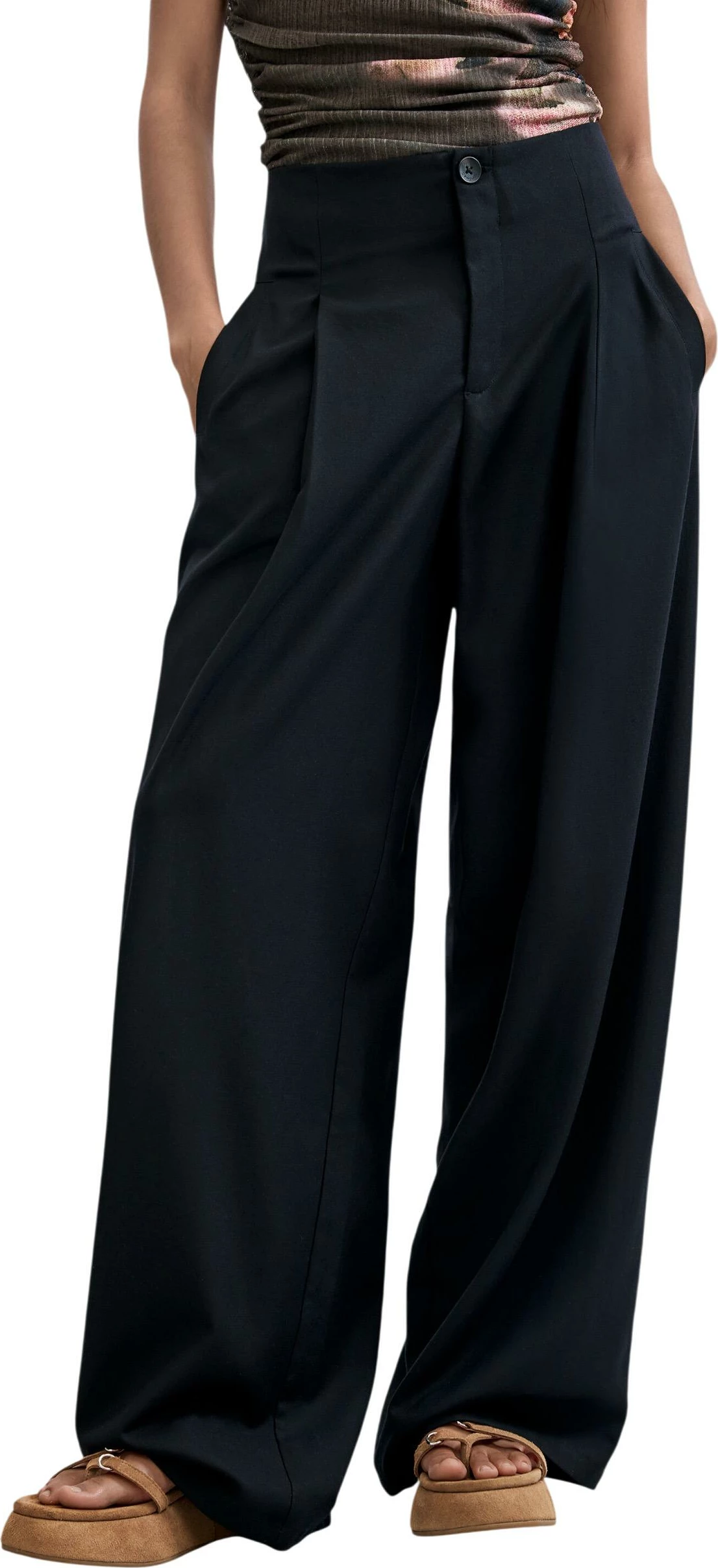 Pantallona për femra Desigual PANT_LUCIA 26WWPW11, të zeza [Madhësia: XS]