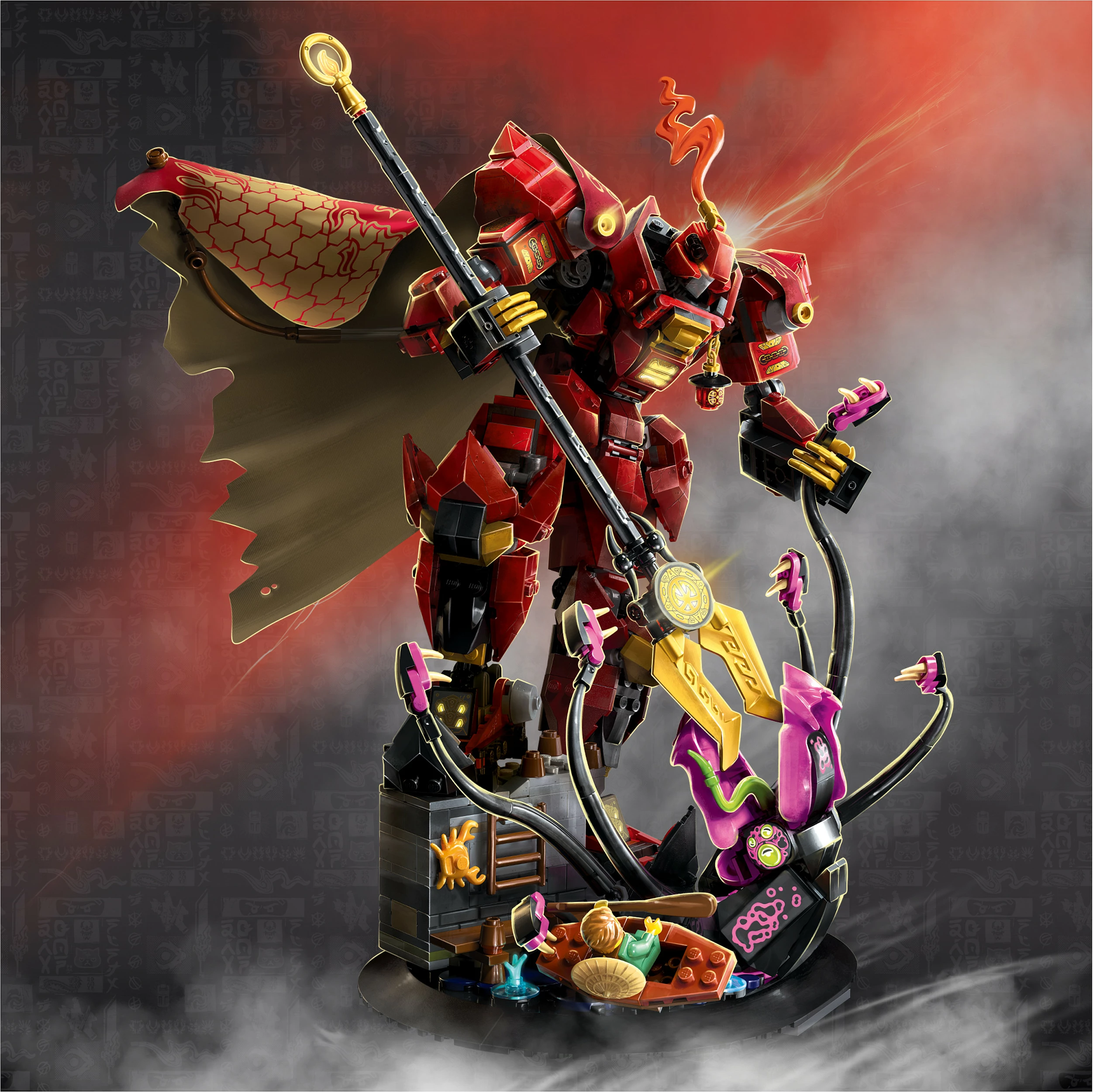 Set ndërtimi LEGO NINJAGO The Fire Knight Mech 71846, 996 copë, 14+, shumëngjyrësh