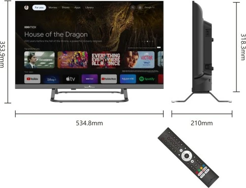 Televizor SmartTech 24HG01VC 24" HD Ready Google TV (12V/220V), gri