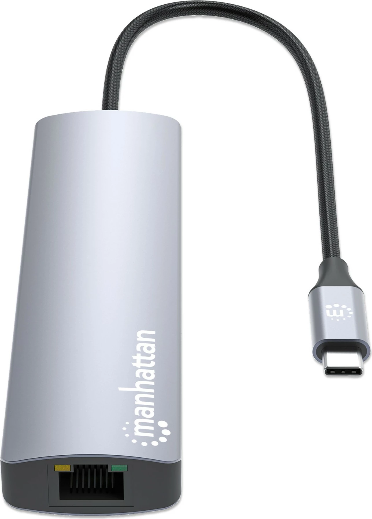 Docking station MANHATTAN 6-në-1 USB-C, 4K HDMI, 3x USB 5Gb/s, gri