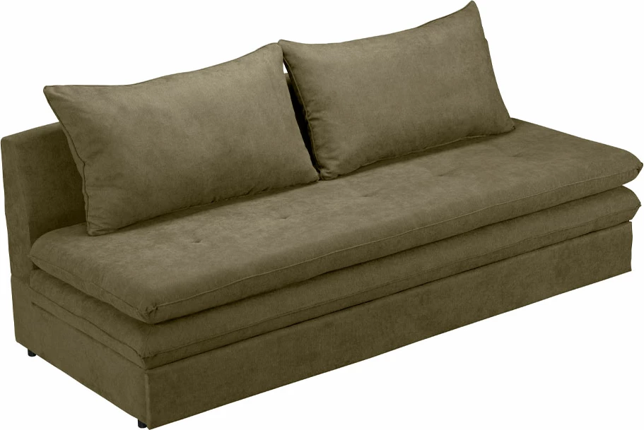 Krevati divan GIRASOLE, 3 vende, ngjyrë kaki ASTI 28, 200x87x90