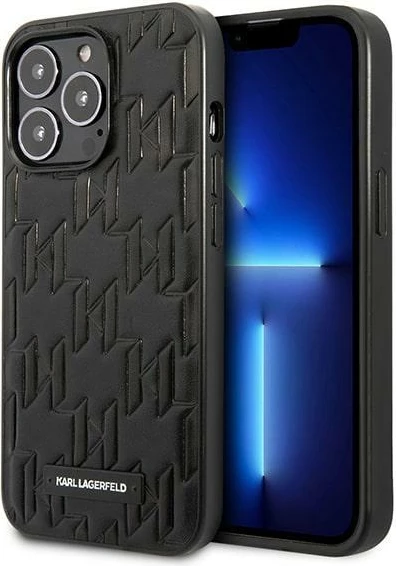 Mbështjellës Karl Lagerfeld Monogram Plaque për iPhone 13 / 13 Pro, i zi