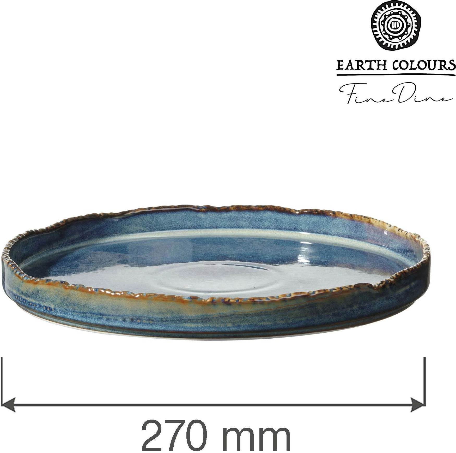 Pjatë e sheshtë Fine Dine Eminence Ø270mm, blu, set 3 copë