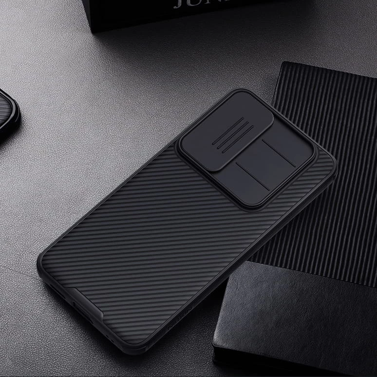 Mbështjellës NILLKIN CamShield Pro për Samsung Galaxy S25 FE, PC+TPU, me kapak mbrojtës për kamerë, i zi