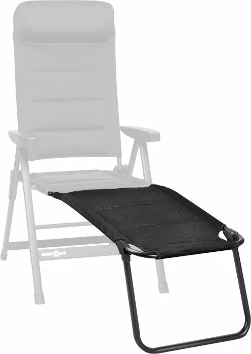 Mbështetëse këmbësh BRUNNER Skye 0404064N.C09, kornizë alumini, pëlhurë Syntex Plus, 48 x 60/75 cm, e zezë