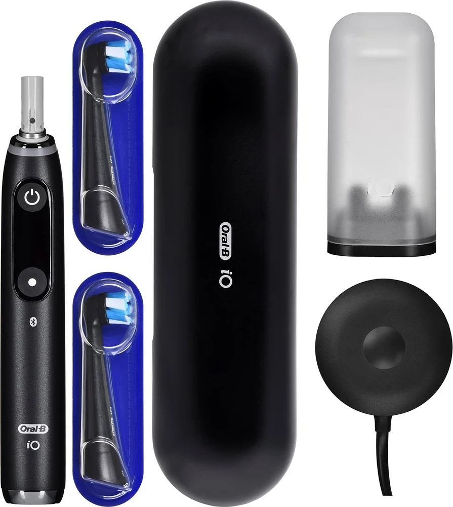 Furçë dhëmbësh elektrike Braun ORAL-B IO 7W, për të rritur, Ekran OLED, 2 koka, e zezë