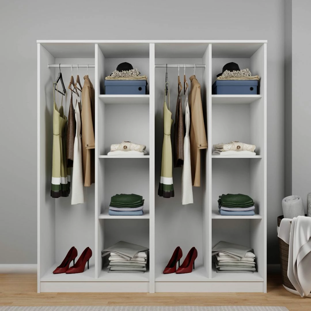 Dollap për rroba, ngjyrë e bardhë, Skye Decor, Kardelen 1600-103