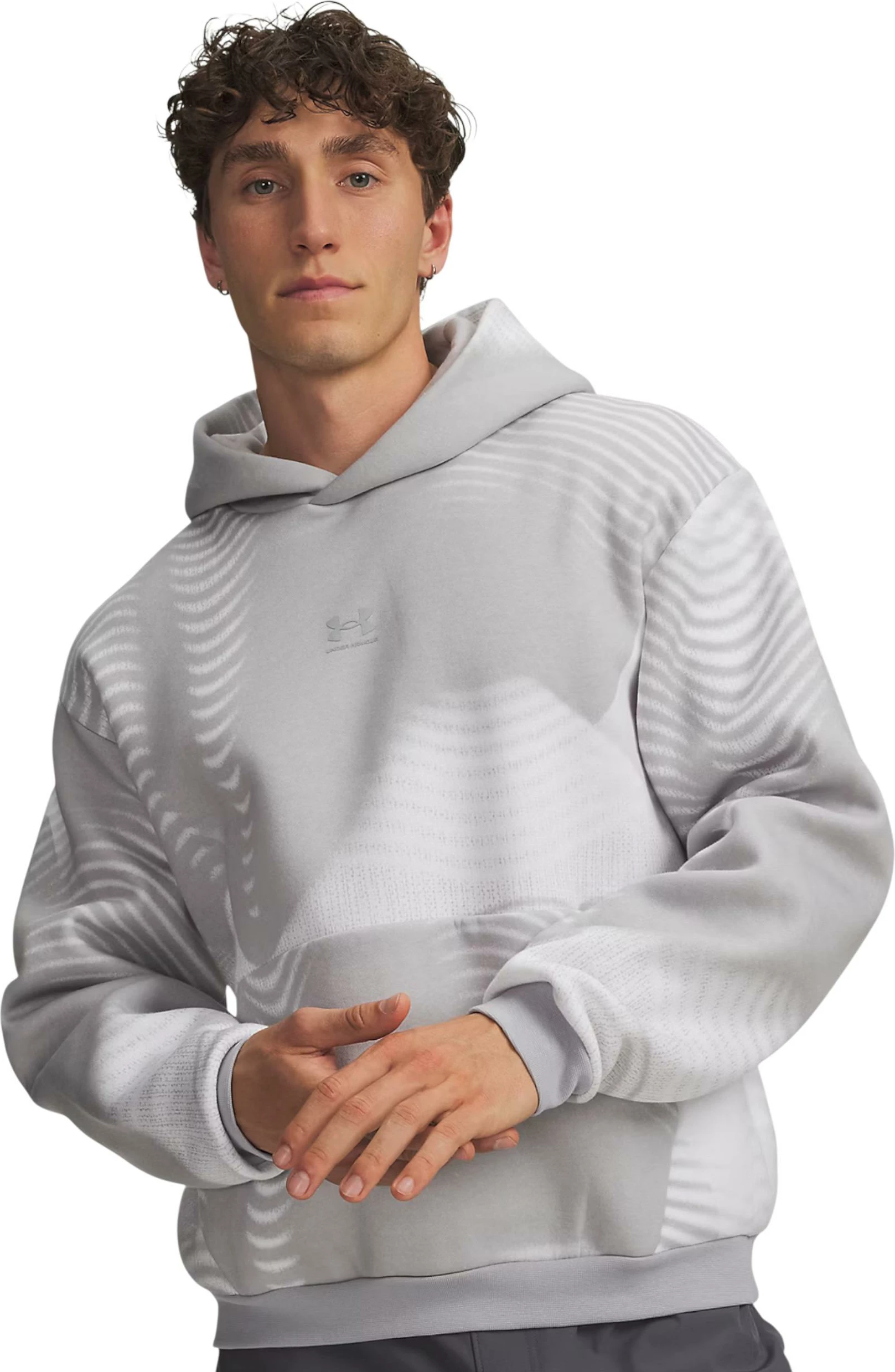 Duks me kapuç për meshkuj Under Armour UA Icon Fleece Printed HD 77-6016615, i hirtë
