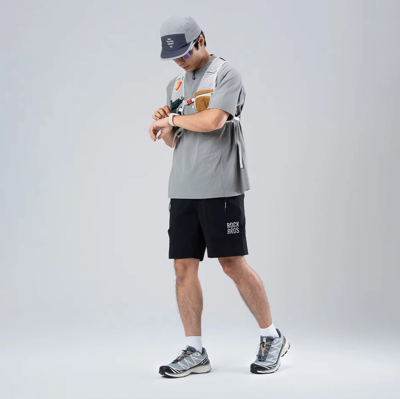 Shorce sportive Rockbros YDDK015, XXXL, me rrip, xhepa me zinxhir YKK, 88% najlon/12% spandeks, të zeza