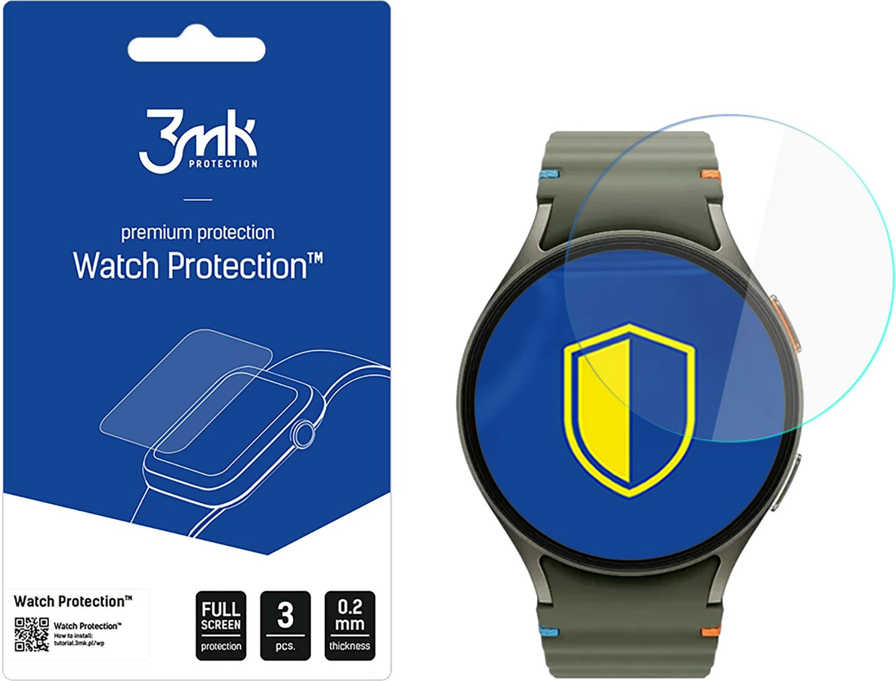 Xham i temperuar fleksibël 3mk Protection për Samsung Galaxy Watch 7, 44mm