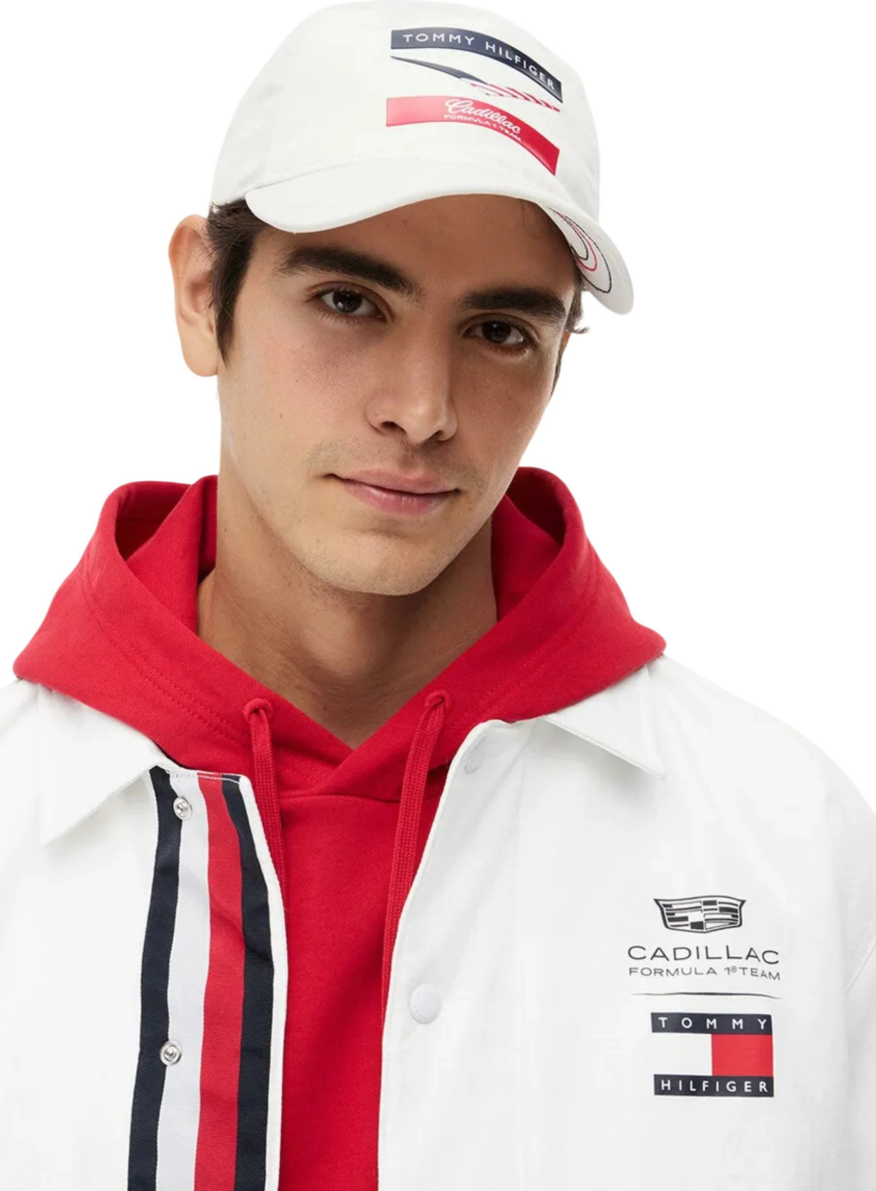 Kapelë bejsbolli për meshkuj Tommy Hilfiger TH X CF1 Chevron Cap AU0AU02091, e bardhë