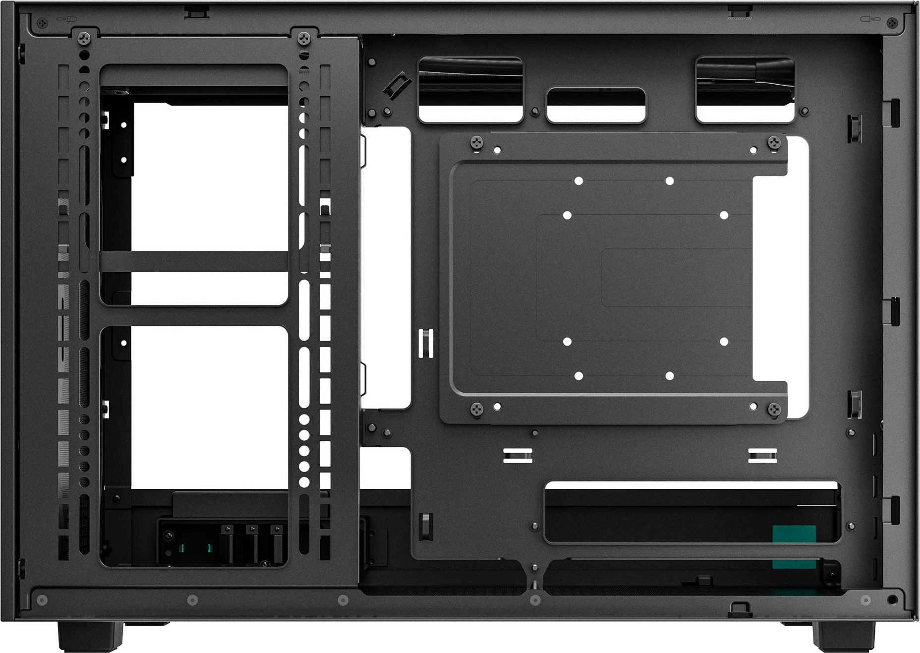 Kasë DeepCool CH260, Micro Tower, micro ATX/Mini-ITX, xham i temperuar, e zezë