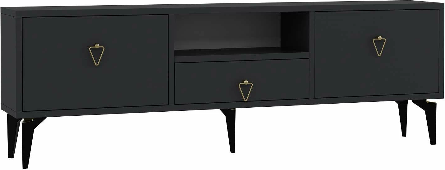 Komodë TV Skye Decor, 1302-DROP-1, antracit, ari