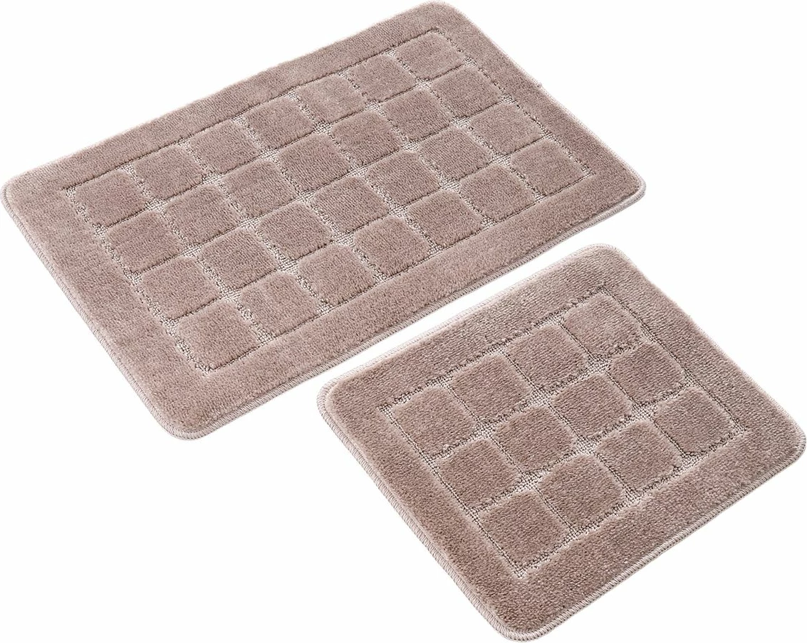 Set tapetash për banjo, 2 copë, model Kareli, ngjyrë mink